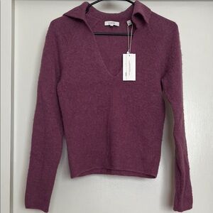 Women's V-Neck Sweater in Purple